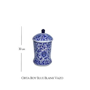 Orta Boy Blue Blank Vazo Kiralama, Düğün Nişan Organizasyon Malzeme Kiralama