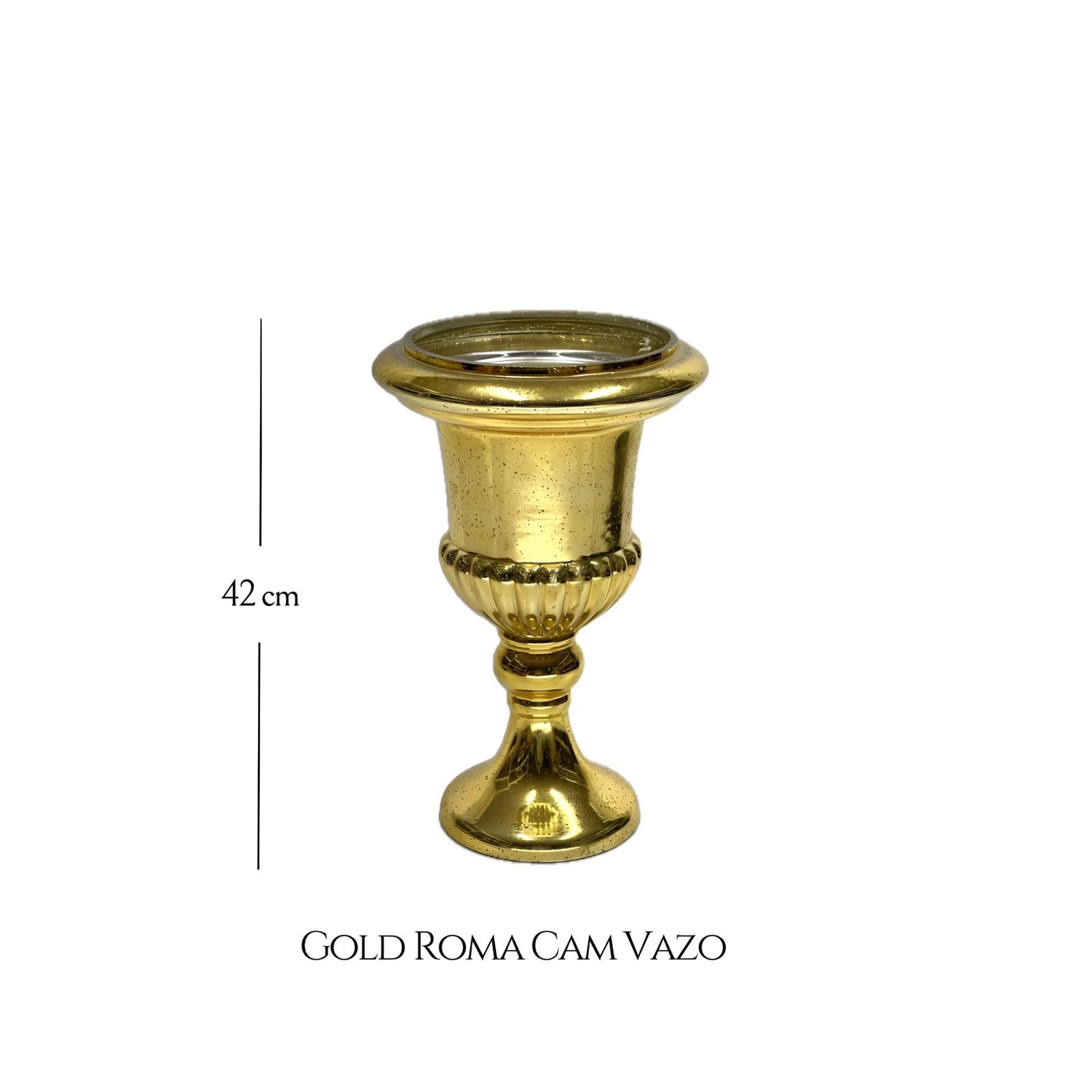 Gold Roma Cam Vazo Kiralama, Düğün Nişan Organizasyon Malzeme Kiralama 1 Gold Roma Cam Vazo Kiralama, Düğün Nişan Organizasyon Malzeme Kiralama