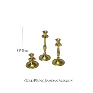 Gold Pirinç Şamdan Mumluk Kiralama, Düğün Nişan Organizasyon Malzeme Kiralama