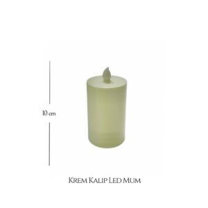 Krem Kalıp Led Mum 10cm Kiralama, Düğün Nişan Organizasyon Malzeme Kiralama